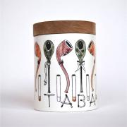 Italian Tabac porcelin can